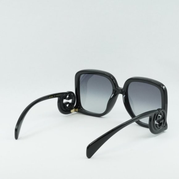 💯 NEW GUCCI GG1326S 001 BLACK GREY SUNGLASSES - Picture 10 of 12